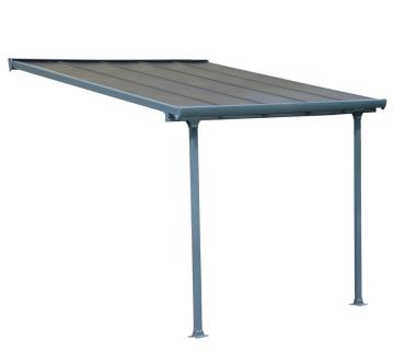 Palram - Canopia Terrassenüberdachung Feria | Anthrazit | 295x305x305 cm Ohne Seitenwand