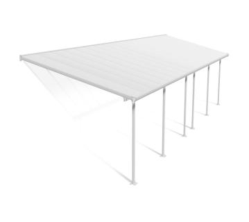Palram - Canopia Aluminium Terrassenüberdachung Feria | Weiß | 295x971x305 cm 
