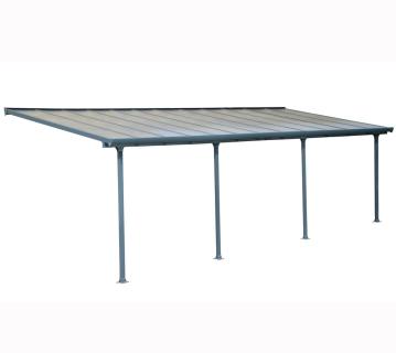 Palram - Canopia Aluminium Terrassenüberdachung Feria | Anthrazit | 295x730x305 cm 