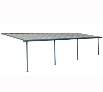 Palram - Canopia Aluminium Terrassenüberdachung Feria | Anthrazit | 295x915x305 cm 