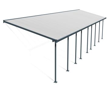 Palram - Canopia Aluminium Terrassenüberdachung Feria | Anthrazit | 295x1340x305 cm 