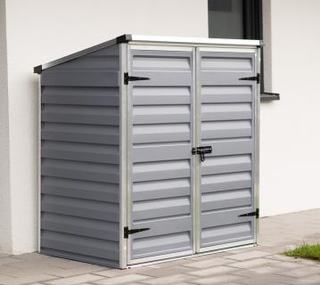 Palram - Canopia Aluminium Gerätebox Voyager | Dunkelgrau | 90x139x147 cm 