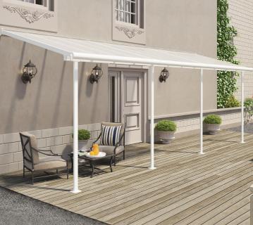 Palram - Canopia Aluminium Terrassenüberdachung Sierra | Weiß | 228x671x300 cm 