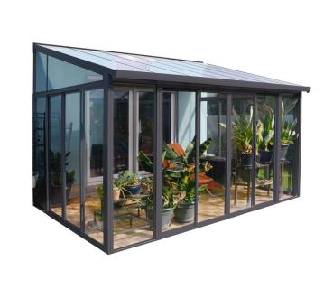 B-WARE Palram - Canopia Aluminium Kaltwintergarten Sanremo | Anthrazit | 277x435x310 cm 