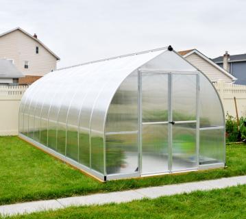 Palram - Canopia Aluminium Gewächshaus Bella 820 | Silber | 613x244x219 cm 