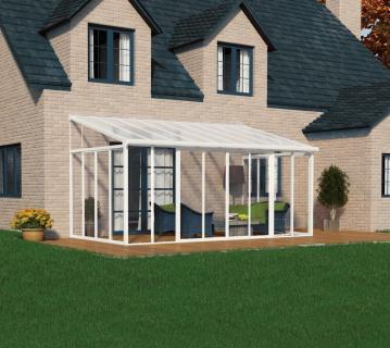 Palram - Canopia Aluminium Kaltwintergarten Sanremo | Weiß | 277x546x310 cm 