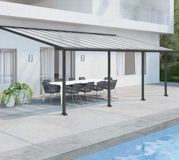 Palram - Canopia Aluminium Terrassenüberdachung Olympia | Anthrazit | 295x739x305 cm 