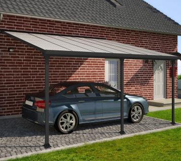 Palram Terrassendach Seitenwand grau für 400 cm Tiefe | mygardenhome