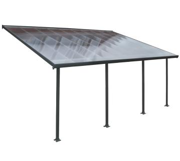Palram - Canopia Aluminium Terrassenüberdachung Feria | Grau | 387x606x305 cm 
