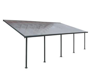 Palram - Canopia Aluminium Terrassenüberdachung Feria | Anthrazit | 387x787x305 cm 