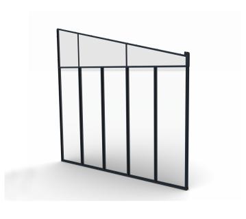 Palram - Canopia Seitenwand für Terrassendach mit 4 m Tiefe | Anthrazit | 330 cm 