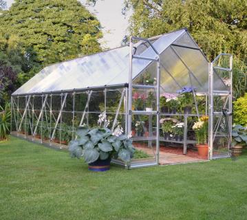 Palram - Canopia Aluminium Gewächshaus Balance 820 | Silber | 607x244x229 cm 