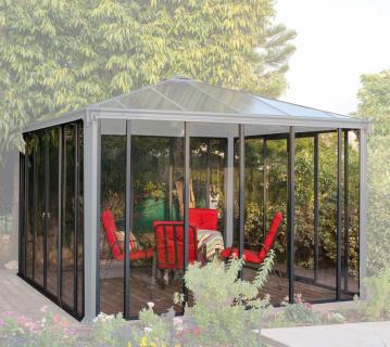 Palram - Canopia Seitenteile Set Ledro für Pavillon Palermo 3600 | Grau | 360x360x295 cm 