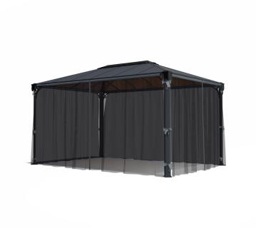 Palram - Canopia Polyester Moskitonetz für Pavillon Martinique 4300 | Grau | 