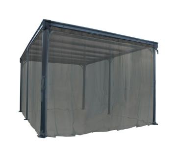 Palram - Canopia Polyester Moskitonetz für Pavillon Milano 4300 Martinique 5000 | Grau 
