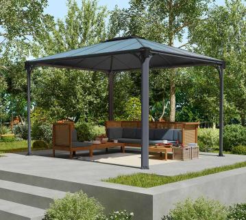 Palram - Canopia Martinique 3600 | Metall Pavillon mit festem Dach | 3x4 m 