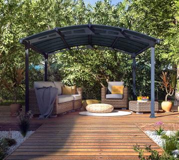 Palram - Canopia Aluminium Pavillon Tucson 4300 | anthrazit | 435x359x242 cm 