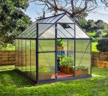 Palram - Canopia Aluminium Gewächshaus Mythos 610 | Grau | 306x185x208 cm 