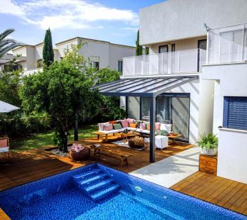 Palram - Canopia Aluminium Terrassenüberdachung Stockholm | Anthrazit | 341x515x324 cm 