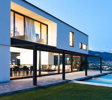 Palram - Canopia Aluminium Terrassenüberdachung Stockholm | Anthrazit | 341x950x324 cm 