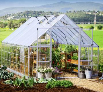 Palram - Canopia Aluminium Gewächshaus Balance 1016 | Silber | 484x304x257 cm 