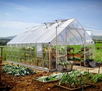 Palram - Canopia Aluminium Gewächshaus Balance 1020 | Silber | 604x304x257 cm 