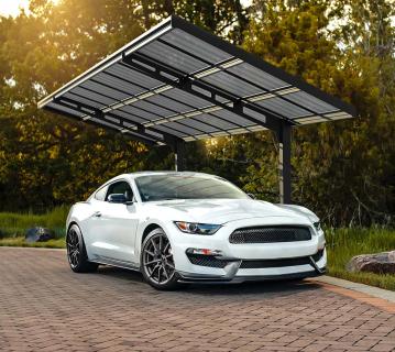 Palram - Canopia Aluminium Carport Sydney | Carport freistehend | Schwarz | 286x587x288 cm 