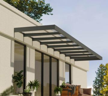 Palram - Canopia Metall Vordach Sophia XL 8514 | Anthrazit | 845x140x17 cm 