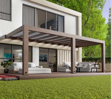 Palram - Canopia Helsinki 364 | Terrassenüberdachung aus Holz | 3x6,5 m 