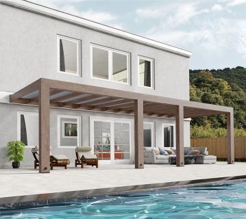 Palram - Canopia Helsinki 386 | Terrassenüberdachung aus Holz | 3x9 m 