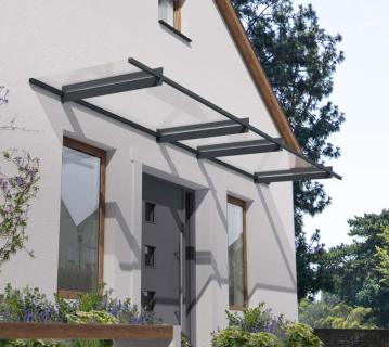 Palram - Canopia Vordach Nancy 4100 | Anthrazit | 411x94 cm 