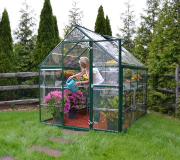 Palram - Canopia Aluminium Gewächshaus Harmony 68 | Grün | 247x185x208 cm 