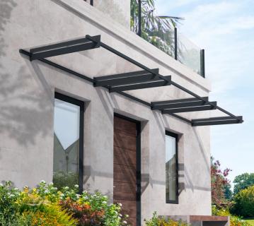 Palram - Canopia Vordach Nancy 4500 | Anthrazit | 452x94 cm 