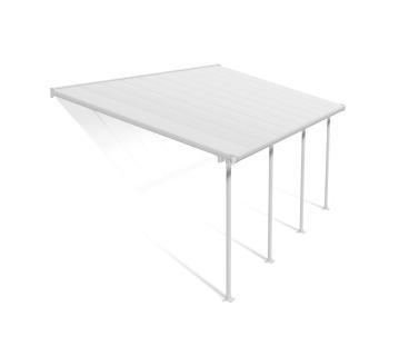 Palram - Canopia Aluminium Terrassenüberdachung Feria | Weiß | 295x610x305 cm 