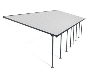 Palram - Canopia Aluminium Terrassenüberdachung Feria | Anthrazit | 385x1212x305 cm 