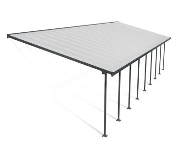 Palram - Canopia Aluminium Terrassenüberdachung Feria | Anthrazit | 385x1275x305 cm 