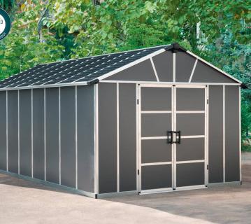 Palram - Canopia Kunststoff Gerätehaus Yukon 1117.2 | Dunkelgrau | 519x332x252 cm 