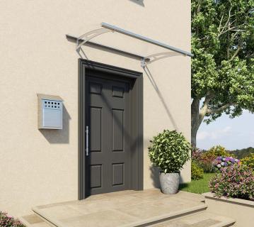 B-WARE Palram - Canopia Vordach Capella 1500 | silber | 92x151 cm 