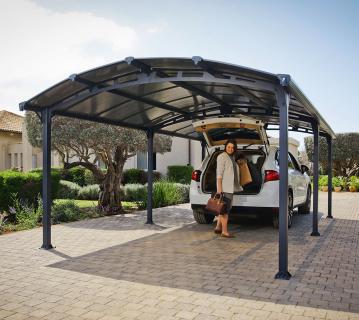 Palram - Canopia Aluminium Carport Arcadia 6400 | Anthrazit | 644x359x242 cm 