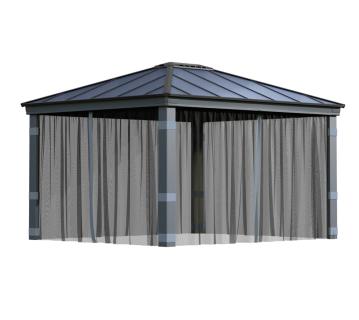 Palram - Canopia Polyester Moskitonetz für Pavillon Dallas 4300 | Grau 
