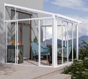 Palram - Canopia Aluminium Kaltwintergarten Sanremo | Weiß | 305x277x212 cm 