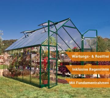 Palram - Canopia Aluminium Gewächshaus Balance 812 | Grün | 367x244x229 cm 