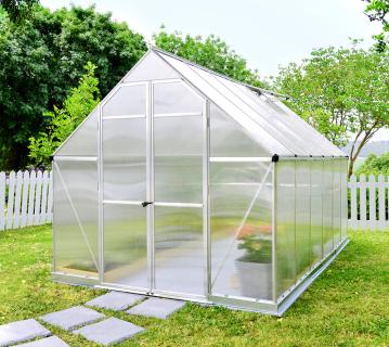 Palram - Canopia Aluminium Gewächshaus Essence 812 | Silber | 366x243x231 cm 