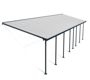 Palram - Canopia Aluminium Terrassenüberdachung Feria | Anthrazit | 295x1276x305 cm 