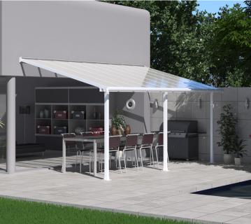 Palram - Canopia Aluminium Terrassenüberdachung Olympia | Weiß | 295x546x305 cm 