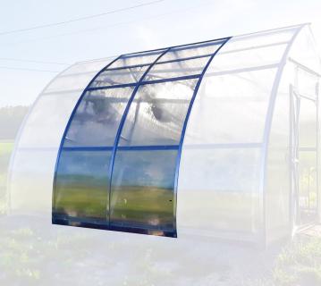 Westmann Stahl Gewächshaus Erweiterung Arrow | Silber | 200x300x250 cm 