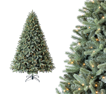 Evergreen Künstlicher Weihnachtsbaum Vermont Fichte | Inkl. LEDs | Grün | 240 cm 