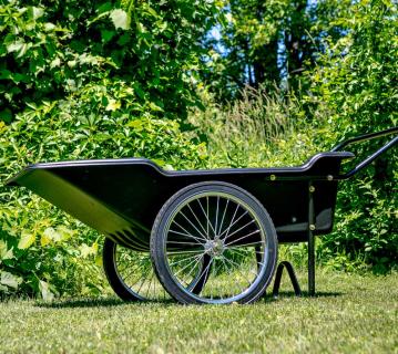 Polar Kunststoff Schubkarre Premium 283 Liter | Schwarz | 165x74x74 cm 