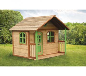 Axi Holz Kinderspielhaus Milan inkl. Veranda & Fußboden | Natur | 180x180x175 cm 