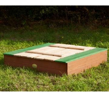Axi Holz Sandkasten Sandgrube Ella | Braun | 90x95x20 cm 